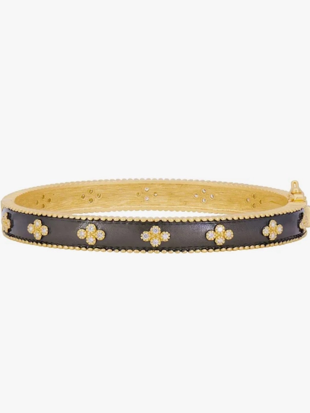 Freida ROTHMAN Iconic Clover Hinge Bangle-Authentic -Not Vault